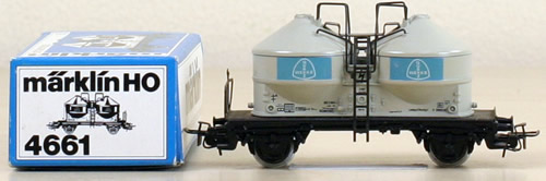 [MAR-4661] Märklin 4661 - Wagon-containers pour matériaux fins en vrac Kds 54 "QUARZ-WERKE"- DB- HO