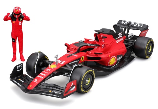 [BUR-1826809-16] Burago - Ferrari F-1 2023 - SF-23 - avec figurine - C. Leclerc - 1/24