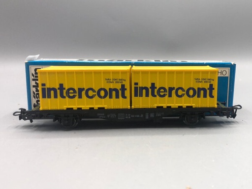 [MAR-4670] Märklin 4670 - Wagon porte-conteneurs "intercont" - DB - HO