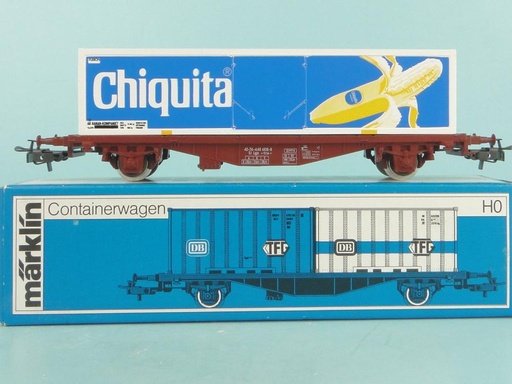 [MAR-4672] Märklin 4672 - Wagon porte-conteneurs "Chiquita" - SJ - HO