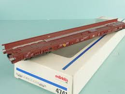 [MAR-4741] Märklin 4741 - Wagon à plancher bas pour le transport de camion - DB - HO