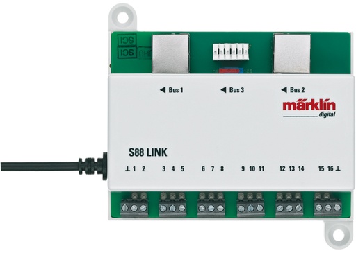 [MAR-60883] Märklin 60883 - L 88 (Raccordement pour S 88) et ancien modules de rétrosignalisation S 88 à la centrale station II, resp. au terminal 60125